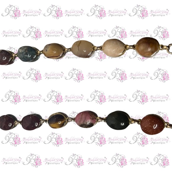 1940s scarab bracelet EGYPTIAN STYLE real gem stone healing crystals πβοΈ - Picture 11 of 12